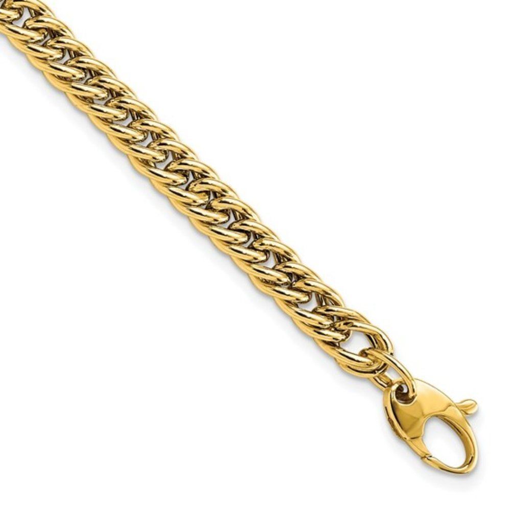 14K Italian Gold Polished Curb Link Bracelet
